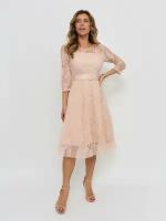Платье женское BrandStoff, вечернее, праздничное, кружевное, нарядное, кремовый, 44