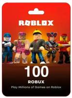 Игровая валюта платформы Roblox - 100 Robux / Пополнение счета Roblox на 100 Robux / Roblox Gift Card (Весь мир, Россия, Беларусь)