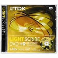 DVD+R 4.7GB TDK 16x, jewel, LightScribe