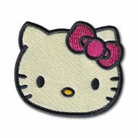 Нашивка ( Шеврон Патч Patch ) Хелло Китти ( Hello Kitty ) (Белый / Термопленка)