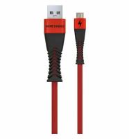 Дата-кабель Smart USB 3.0A для micro USB More choice K41Sm нейлон 1м Red Black