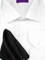 Черный нагрудный платок в карман (паше) атласный, 21х21 см