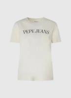 Pepe Jeans London, Футболка женская, цвет: молочный, размер: S