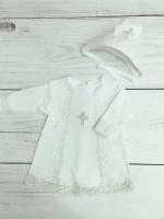 Крестильное платье на девочку кружево (чепчик) (74, белый)