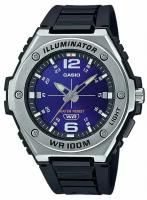 Наручные часы CASIO Collection MWA-100H-2A, серебряный, синий