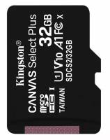 Карта памяти Kingston microSDHC 32 ГБ Class 10, V10, A1, UHS-I U1, R 100 МБ/с, 1 шт, черный