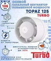 TOPAZ 125 TURBO осевой канальный 243 куб.м/ч. вентилятор 23 Вт повышенной мощности 243 куб.м/ч. диаметр 125 мм ZERNBERG