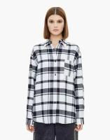 Рубашка oversize из фланели в клетку, размер XS (38-40)