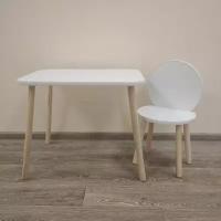 Комплект мебели стол и стул детский Солнышко белый