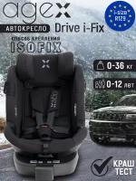Автокресло Agex Drive i-Fix (0-36 кг), Black (Черный)