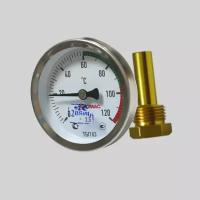 Термометр биметаллический ТБП-63/50 (0...+120С),G1/2,L50,D63