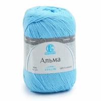Пряжа для вязания Камтекс 'Альма', 50г, 170м (100% хлопок) (015 голубой), 5 мотков