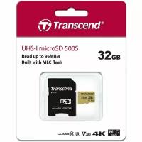 Карта памяти TRANSCEND 500S microSDXC 32GB TS32GUSD500S