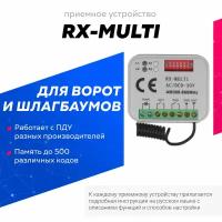 Универсальный приемник RX-MULTI 300-868MHz для управления воротами и шлагбаумами. Работает с пультами разных производителей