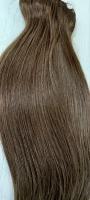 Натуральные волосы на заколках №4А, длина 50см, 100 г