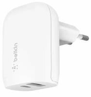 Сетевое зарядное устройство Belkin BoostCharge Dual USB-A + USB-C, 37Вт, белый