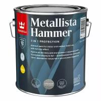 TIKKURILA METALLISTA краска по ржавчине 3 в 1, молотковая, глянцевая, серебристый (2,5л)