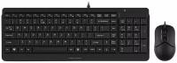 Клавиатура + мышь A4Tech Fstyler F1512 клавиатура черная, мышь черная, USB