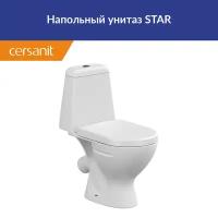 Унитаз напольный компакт ободковый с сиденьем микролифт Cersanit STAR 63423