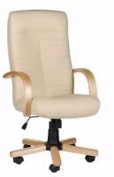 Компьютерное кресло Евростиль Консул EX офисное, обивка: натуральная кожа, цвет: бежевый
