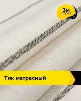 Техническая ткань Тик матрасный 3 м * 166 см, бежевый 001