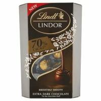 Конфеты Lindt Lindor из тёмного шоколада / Extra Dark 200 гр (Италия)