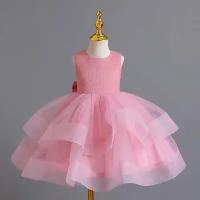 Нарядное платье для девочки, размер 100, розовый