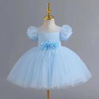 Платье, размер 110, голубой