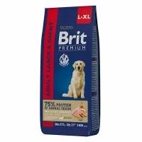 Корм Brit Premium Dog Adult Large and Giant для взрослых собак крупных и гигантских пород, с курицей 15 кг