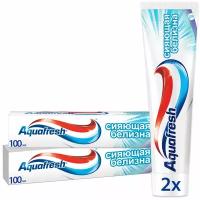 Зубная паста Aquafresh Сияющая белизна отбеливающая с фтором для тройной защиты полости рта: свежесть дыхания, белизна и сияние зубов, 100 мл 2 шт