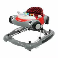 Ходунки детские Nuovita Corsa 2 в 1: ходунки, качалка (Grigio Rosso/Серо - красный)