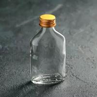 Бутыль стеклянная для соусов и масла с металлической крышкой, 100 мл, 6,5×3×12,5 см (комплект из 16 шт)