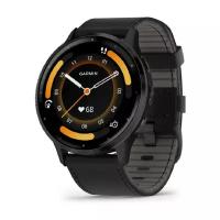 Умные часы GARMIN Venu 3 Black кожаный браслет (010-02784-52)