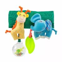 Подвесная игрушка на коляску Chicco Жираф и слоник, 6-36 мес, разноцветный