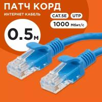 Литой многожильный патч-корд Cablexpert UTP PP12-0.5M/B