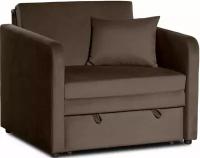 Кресло кровать Аквилон Ричи/ Конфетти шоколад/ 96х90х80/ с ящиком для белья