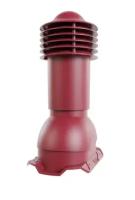 Вентиляционный выход D 110 мм, труба вентиляционная для кровли из профнастила С20, утепленный, Viotto, RAL 3005 красный