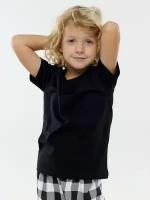 Футболка Дети в цвете Базовая детская футболка, размер 42-146, черный