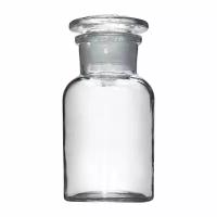 Склянка для реактивов из светлого стекла с широкой горловиной и притертой пробкой 500 мл 1 шт
