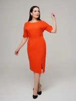 DiSORELLE / Платье офисное футляр, цвет оранжевый, размер 48