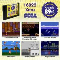 Картридж сборник 89 встроенных игр Аркады для игровой видеоприставки Сега 16 bit 16B22 Arcade