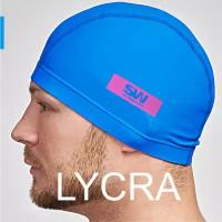 Тканевая шапочка для плавания / бассейна SwimRoom “Lycra”, размер 52-56, цвет голубой
