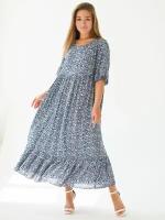 Платье Текстильный Край, размер 52, голубой