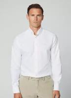 Рубашка с длинным рукавом для мужчин Hackett London, цвет: белый, размер: L