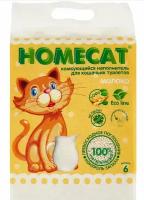 Homecat Комкующийся наполнитель Homecat Eco Line Молоко 6 л