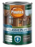 Пропитка декоративная для защиты древесины Pinotex Classic Plus 3 в 1 скандинавский серый 1 л
