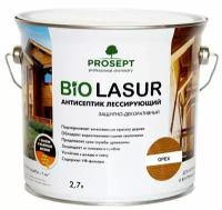 Антисептик лессирующий защитно-декоративный PROSEPT BiO LASUR орех 2,7 л + перчатки