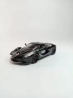 Коллекционная машинка игрушка металлическая Ferrari Laferrari для мальчиков масштабная модель 1:24 черно-белый