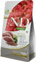 N&D Cat Quinoa с уткой, киноа, брокколи и спаржей беззерновой сухой корм для стерилизованных кошек и кастрированных котов 1,5кг