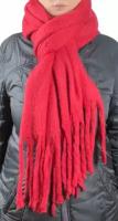 Большой зимний шарф женский, красный, теплый женский шарф